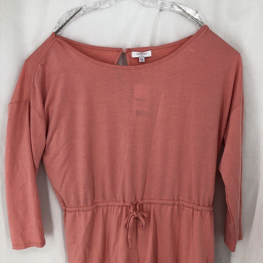 New Directions Studio Mojave Moves Frida Peach Drawstring Romper XXL NWT